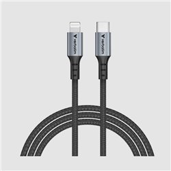 Cable de sincronizacion Verbatim carga USB-C a Lightning 18W color Negro de 120 cm