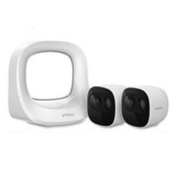 IMOU BY DAHUA  CELLPROKIT2   KIT  DE 2 CAMARAS DE 2 MEGAPIXELES 100% LIBRE DE CABLES MAS ESTACION BASE/ BATERIA RECARGABLE/ PIR/
