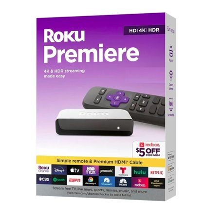 Sistema Roku Express 4K + HD/4K/HDR control remoto de voz incluye cable HDMI Premium