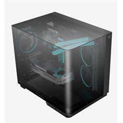 Gabinete Balam Rush Thank Expert Curve 6800 Mini torre negro cristal sin bordes 3xVentiladores ATX /Micro ATX/ Mini ITX sin fuen