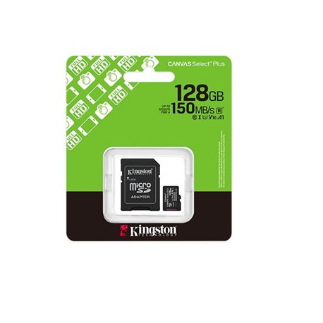 Memoria Kingston 128GB Micro SD Canvas Select Plus Gen3 A1 U1 150 mb/s SDCS3/128GB