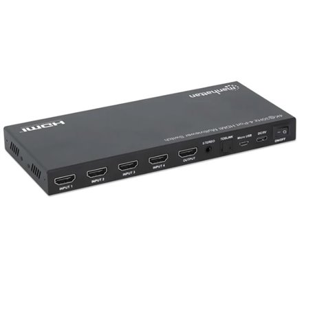 Switch Manhattan HDMI 4 puertos 4K 30Hz mando a distancia por infrarrojos opciones de visualizacion incluidas imagen en imagen y