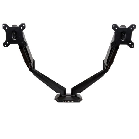 Soporte Startech de Escritorio para Dos Monitores con USB y Audio - Soporte VESA para Pantallas de Hasta 32 (8kg) - Brazo Ergono