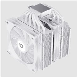 Enfriamiento de Aire Balam Rush Heliux Expert HEX90 Blanco Display para monitoreo de temperatura RGB 6 Pipas TDP 295 W Legend