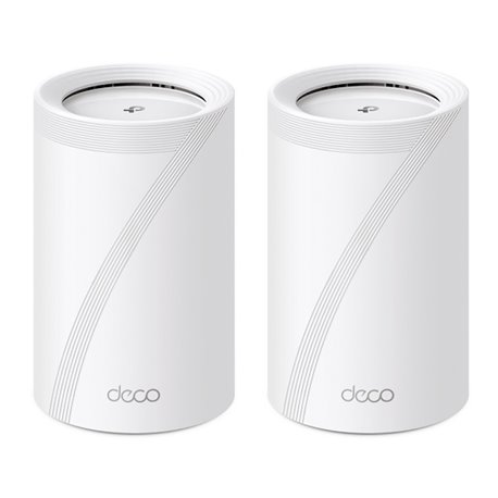 Sistema Deco BE63 (2 piezas) TP-Link Mesh Wi-Fi 7 BE10000 Tri-Banda MLO 4K-QAM 2x2 MU-MIMO OFDMA 4x RJ45 2.5Gbps x pieza
