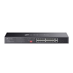 Switch TP-Link Omada DS1018GMP no administrable 18 puertos gigabit (16 puertos PoE+ 802.3at/802.3af max. 250W) 2 puertos SFP gig