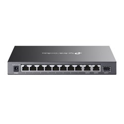 Switch TP-Link Omada DS111P metálico escritorio/ montaje pared 10 puertos RJ45 (8x 10/100 PoE+ max 65W y 2x gigabit) 1x SFP giga