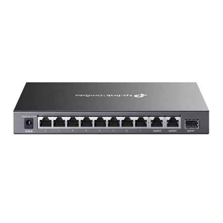 Switch TP-Link Omada DS111P metálico escritorio/ montaje pared 10 puertos RJ45 (8x 10/100 PoE+ max 65W y 2x gigabit) 1x SFP giga