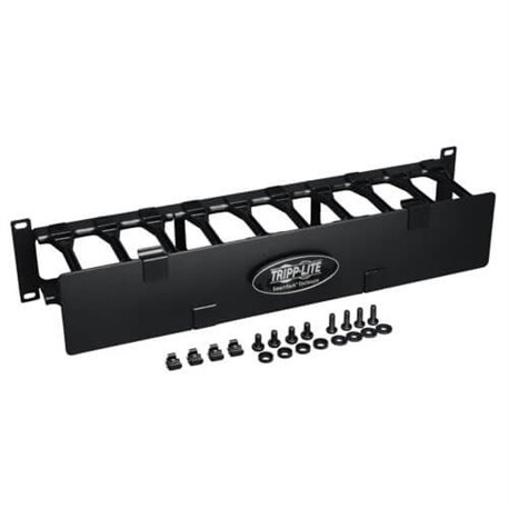 Organizador de cables TrippLite series SRCABLEDUCT2UHD 2U de alta capacidad de 19 pulgadas conducto de peine con tapa de bisagra