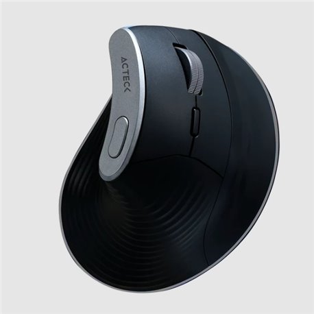 Mouse Acteck Ergonómico Vertical Virtuos Fitt Pro MI770 Negro Inalambrico/Bluetooth 2400DPI Scroll rapido 8 Botones Recargable 5