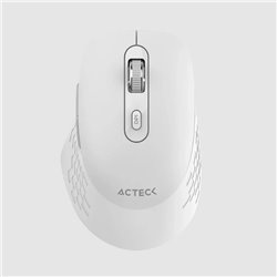 Mouse Acteck inalambrico Optimize Flow MI480 Blanco 2.4 MHz 1600 DPI 6 Botones Batería 2x AAA