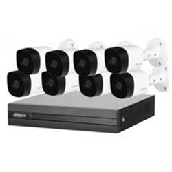 KIT DVR DAHUA COOPER XVR1B08KITII/ 8 CANALES 2 MEGAPIXELES/ 8 CAMARAS B2A21 1080P METALICAS/ DVR DE 8 CANALES 1080P LITE/ H.265/