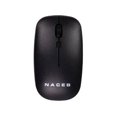 Mouse Inalambrico Naceb slim 2.4G 1600 DPI 3 botones modelo NA-0136N color Negro