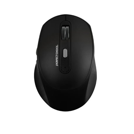 Mouse Perfect Choice Inalámbrico recargable clic silencioso clix modelo PC-045144 color Negro