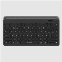 Teclado Inalámbrico Acteck Inspire Trek TI737 Negro-Gris 2.4 MHz 2 modos BT Teclas de Membrana Tipo Tijera Teclas L28.9 x A15.4 