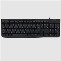 Teclado Alambrico Acteck Inspire Prime TA222 Negro Teclas de Membrana 1.5 mts cable Essential