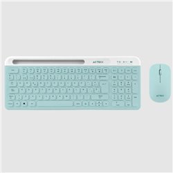 Kit de Teclado y Mouse Creator Virtuos Silk MK720 Inalámbrico 2.4 GHz Teclas de Membrana Recarga USB C Tiffany