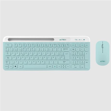 Kit de Teclado y Mouse Creator Virtuos Silk MK720 Inalámbrico 2.4 GHz Teclas de Membrana Recarga USB C Tiffany