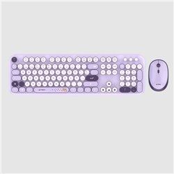 Kit de Teclado y Mouse Creator Chic K- Colors MK485 2.4 MHzn Teclas de Membrana 1xAA + 1xAA Advanced Violeta