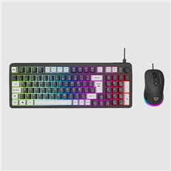 Kit Teclado y Mouse Balam Rush Gamer Squad Conquest KG515 Negro USB RGB 7200 DPI Anti-ghosting Mouse Óptico Diseño Compacto Tecl