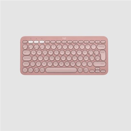 Teclado Logitech Pebble Keys 2 K380S rosa Inalmabrico Bluetooth