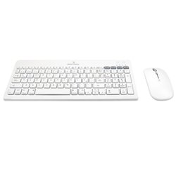 Kit de teclado Perfect Choice 2.4 GHZ+BT clic silencioso modelo PC-201380 color Blanco