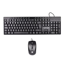 Kit teclado y mouse Techzone alamnbrico Negro basico Compatible con Windows y MacOS
