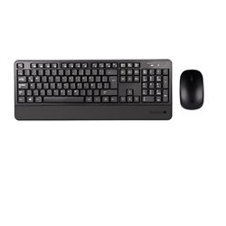 KIT Teclado y Mouse Proof inalambrico estandar 105 teclas negro