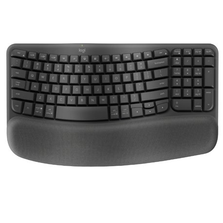 Teclado Logitech Wave Keys Inalambrico Bluetooth Grafito Negro
