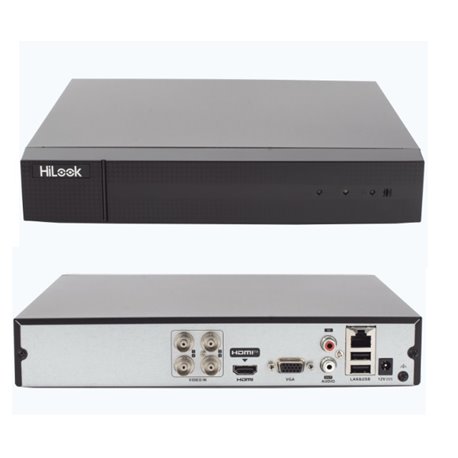 Dvr Hilook By Hikvision DVR-204G-M1(C) 4 Canales 2 mpx 1080 lite TurboHD+2 Canales IP Acusense Lite (Evita Falsas Alarmas) / Aud