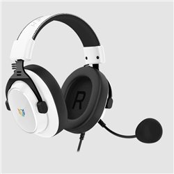 Audífonos Balam Rush Gamer Aviator Expert HA777 Blanco Alambricos Over Ear Bocinas 53 mm + Microfono Desmontable Compatible con 