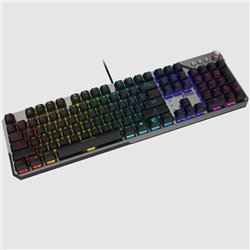 Teclado MSI STRIKE 600 RGB alambrico Switches Kailh Midnight Pro Silent Tactile aleacion de aluminio