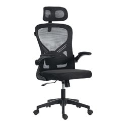 Silla de oficina Acteck Flux Base EC343HR Negro malla negra