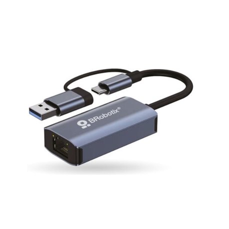 Convertidor Brobotix USB V3.0 a RJ45 Gigabit color Plateado