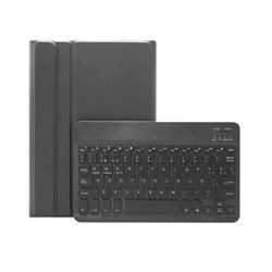 Funda Brobotix Universal con teclado bluetooth con iluminación RGB para tabletas de 10 pulg a 11 6 pulg color Negro