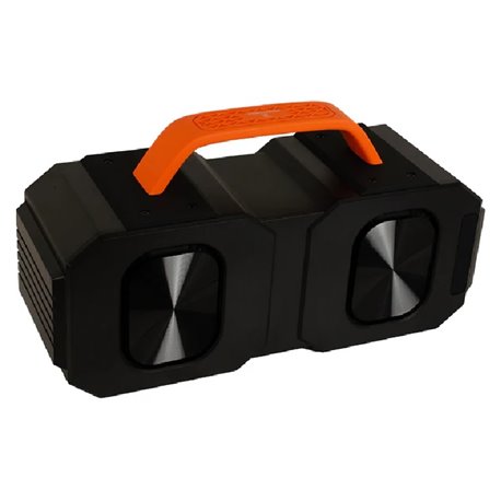 Bocina Perfect Choice Goliat Profesional Portátil Inalámbrica Protección contra Agua modelo PC-113102 color Negro con rayas Nara