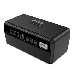Fuente alimentacion con salida universal CDP MiniUPS20KmAh batería de litio 20000 mAh salidas 3x DC (5V 9V y 12V) 2x USB (Tipo A