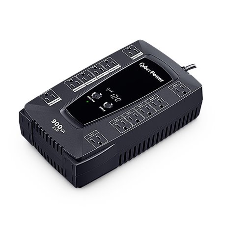 UPS interactivo CyberPower AVRG900LCD 900VA/480W AVR LCD 12 NEMA 5-15R (6 con respaldo batería) 1x USB tipo B