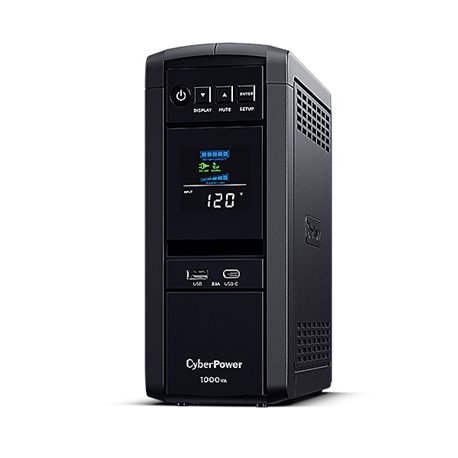 UPS CyberPower CP1000PFCLCDa LCD Onda Senoidal AVR 1kVA/ 600W 10 NEMA 5-15R (5 c/protección batería) 1xUSB-a y 1xUSB-C