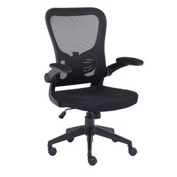 Silla Ejecutiva Nextep NE-650A de altura y descanzabrazos ajustable con malla color Negro