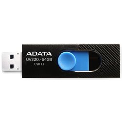 MEMORIA ADATA 64GB USB 3.1 UV320 NEGRO / AZUL