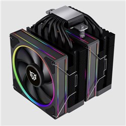 Enfriamiento de Aire Balam Rush Heliux Pro HEX75 Negro Display para monitoreo de temperatura RGB 6 Pipas TDP 270 W Legend