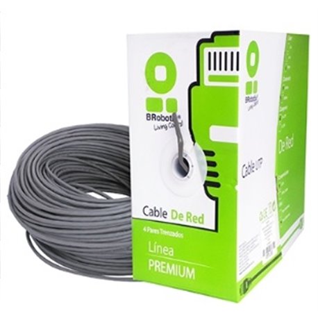 Bobina Brobotix CAT 6 para interior CCA UTP 100M color Gris