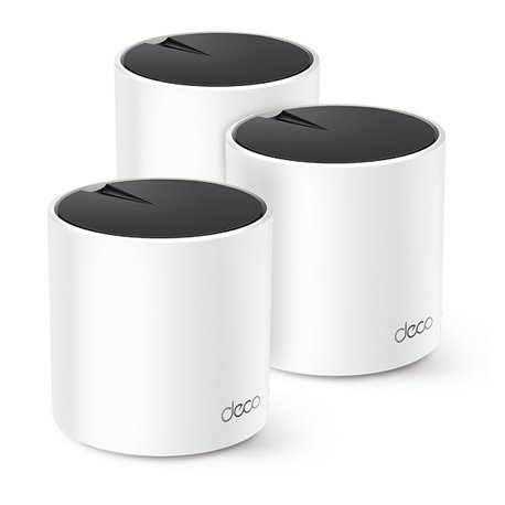 Sistema Deco X25 (3 piezas) TP-Link Mesh Wi-Fi 6 AX1800 (2 puertos RJ45 gigabit por pieza) 2x2 MU-MIMO OFDMA modo router