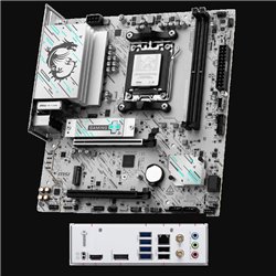 Tarjeta Madre MSI B840M GAMING WIFI6E Blanco Compatible con AM5 2xDDR5 1xHDMI 128GB MicroATX