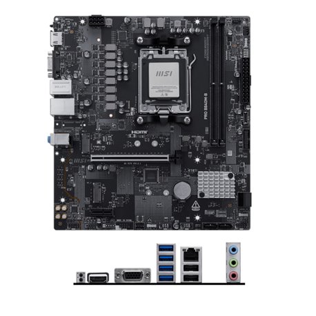 Tarjeta Madre MSI PRO B840M-B Compatible con AM5 2xDDR5 1xHDMI 128GB MicroATX