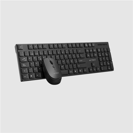 Kit Teclado y mouse Acteck Inalambrico Creator Vantage Prime MK555 Advanced membrana 2.4 MHz 1xBateria AAA + 1xBateria AA