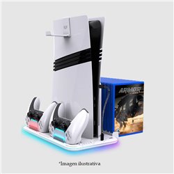 Base Enfriadora Balam Rush para consola PS5 Froost Nexus BE680 Compatible con PS5 PS5 Slim y PS5 PRO estacion de carga para cont