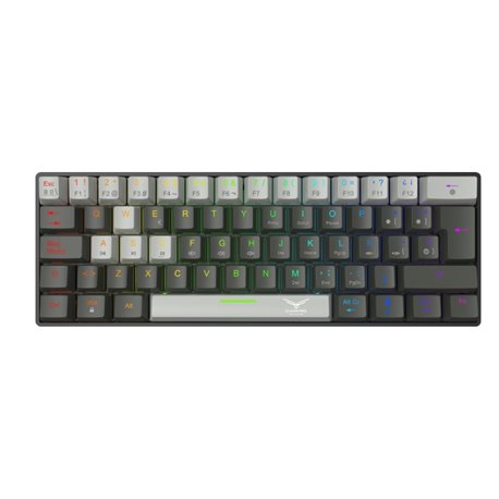 Teclado Naceb mecanico gamer 60 porciento BLACK VIPER modelo NA-0968 color Negro