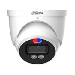 CAMARA ANALOGA/ DAHUA/ HAC-ME1239HN-A-PV/ DOMO TIOC DE 2 MP/ DISUASION ACTIVA LUZ ROJA Y AZUL/ LENTE DE 3.6 MM/ SUPER ADAPT/ MIC